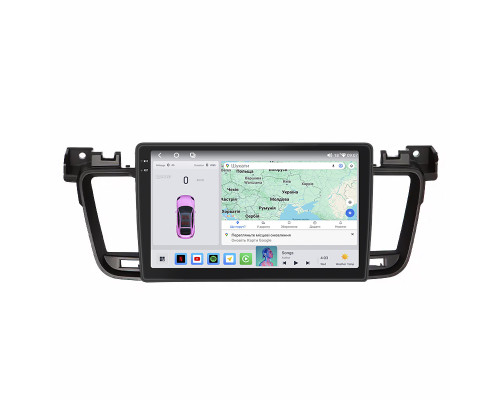 Штатная магнитола Lesko для Peugeot 508 I Рестайлинг 2014-2018 экран 9" 4/64 QLED CarPlay 4G Wi-Fi GPS 360 Prime