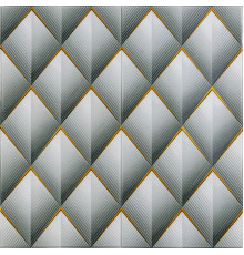 Панель стеновая 3D 675х675х6мм Ромбы серые SW-00001986