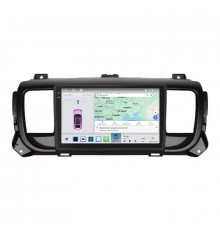 Штатная магнитола Lesko для Peugeot Expert III 2016-н.в. экран 9" 4/64 QLED CarPlay 4G Wi-Fi GPS 360 Prime