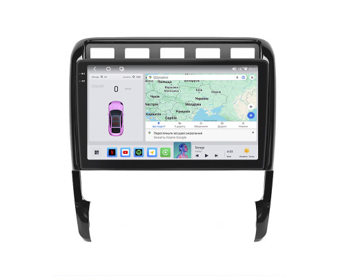 Штатная магнитола Lesko для Porsche Cayenne I (955) 2002-2007 экран 9" 4/64 QLED CarPlay 4G Wi-Fi GPS 360 Prime