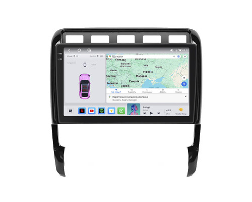 Штатная магнитола Lesko для Porsche Cayenne I Рестайлинг (957) 2007-2010 экран 9" 4/64 QLED CarPlay 4G Wi-Fi GPS 360 Prime