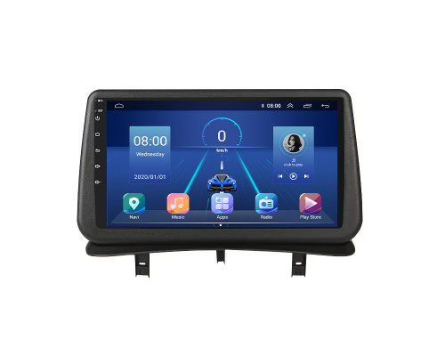 Штатная магнитола Lesko для Renault Clio III 2005-2009 экран 9" 6/128Gb 4G Wi-Fi GPS Top