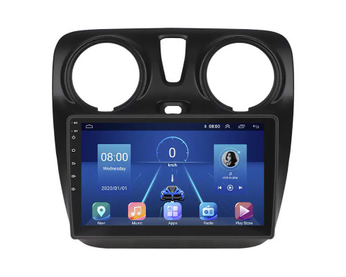 Штатная магнитола Lesko для Renault Dokker I 2012-2021 экран 9" 4/64Gb 4G Wi-Fi GPS Top