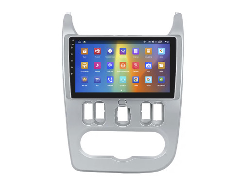 Штатная магнитола Lesko для Renault Logan I Рестайлинг 2009-2015 экран 9" 4/64Gb CarPlay 4G Wi-Fi GPS Prime