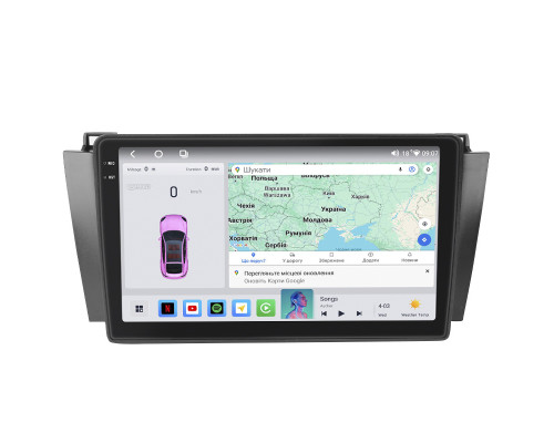 Штатная магнитола Lesko для Toyota Camry Solara II 2003-2009 экран 9" 4/64 QLED CarPlay 4G Wi-Fi GPS 360 Prime