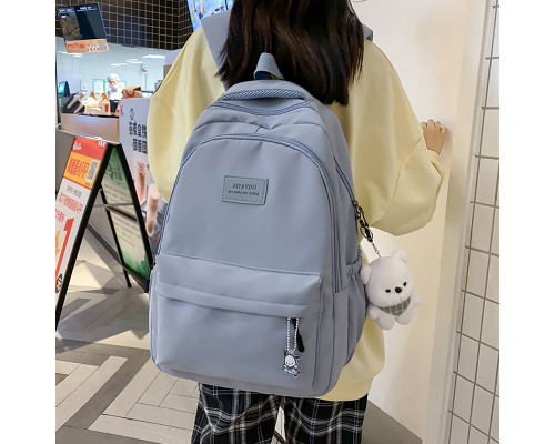Рюкзак подростковый 633227 с брелком 20-35L Blue