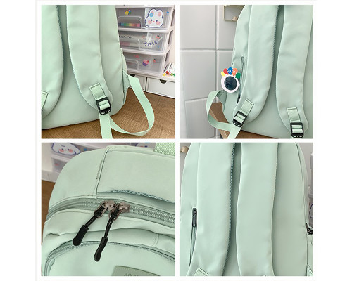 Рюкзак подростковый 633227 с брелком 20-35L Green