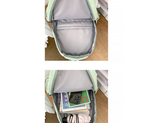 Рюкзак подростковый 633227 с брелком 20-35L Green