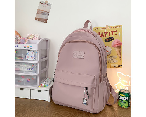 Рюкзак подростковый 633227 с брелком 20-35L Pink