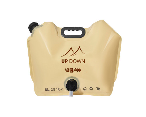 Канистра пакет для воды Up Down UD-SD201 туристическая с краном 8л складная пищевая Sand Khaki