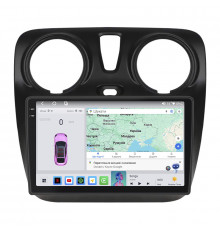 Штатная магнитола Lesko для Dacia Dokker I ver 2 2012-2017 экран 9" 4/64 QLED CarPlay 4G Wi-Fi GPS 360 Prime