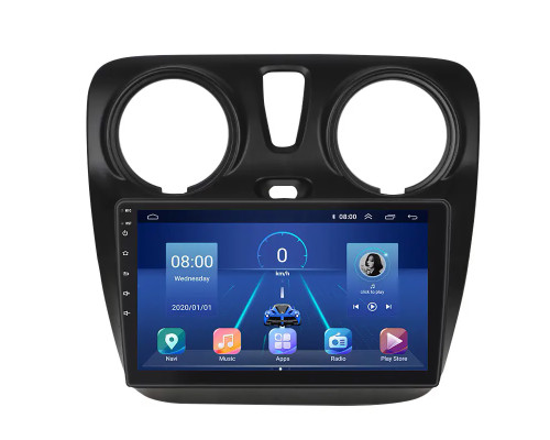 Штатная магнитола Lesko для Renault Lodgy  2012-2022 экран 9" 4/32Gb 4G Wi-Fi GPS Top