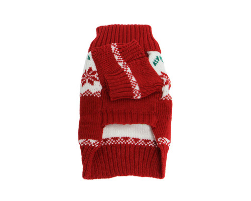 Рождественский свитер для собак и кошек 2111CGLK9070 вязаный теплый  Red M