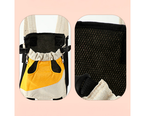 Рюкзак- кенгуру для животных A10010-YW Yellow White L