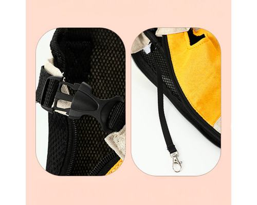 Рюкзак- кенгуру для животных A10010-YW Yellow White L