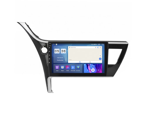 Штатная магнитола Lesko для Toyota Auris II Рестайлинг 2015-2018 экран 10" 2/32Gb CarPlay 4G Wi-Fi GPS Prime