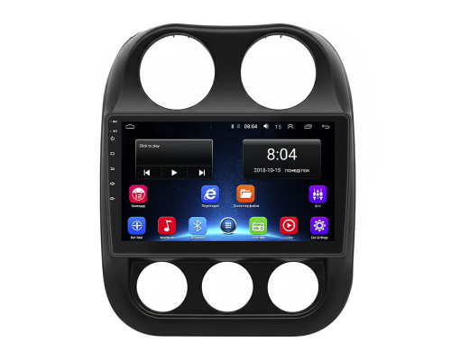 Штатная магнитола Lesko для Jeep Patriot  2007-2016 экран 10" 2/32Gb Wi-Fi GPS Base