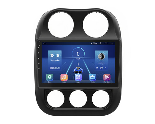 Штатная магнитола Lesko для Jeep Patriot  2007-2016 экран 10" 2/32Gb 4G Wi-Fi GPS Top