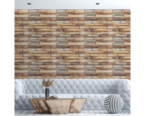 Панель стеновая 3D 680х680х4мм Коричневый сланец SW-00002002