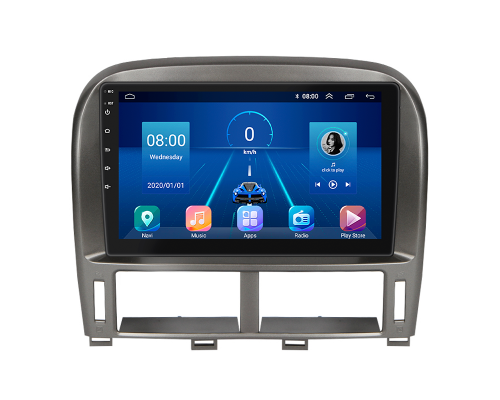 Штатная магнитола Lesko для Lexus LS III Рестайлинг ver 2 2003-2006 экран 9" 4/32Gb 4G Wi-Fi GPS Top