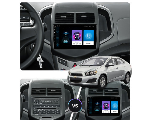 Штатная магнитола Lesko для Chevrolet Sonic I 2011-2016 экран 9" 2/32Gb Wi-Fi GPS Base