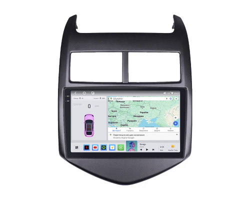 Штатная магнитола Lesko для Chevrolet Sonic I 2011-2016 экран 9" 4/64 QLED CarPlay 4G Wi-Fi GPS 360 Prime