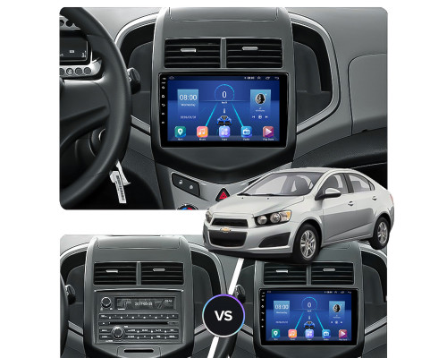 Штатная магнитола Lesko для Chevrolet Sonic I 2011-2016 экран 9" 2/32Gb 4G Wi-Fi GPS Top