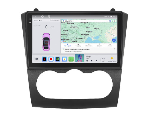 Штатная магнитола Lesko для Nissan Altima IV (L32) Рестайлинг Manual AC 2009-2013 экран 9" 4/64 QLED CarPlay 4G Wi-Fi GPS 360 Prime