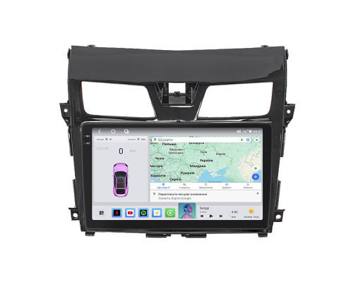 Штатная магнитола Lesko для Nissan Altima V (L33) 2012-2015 экран 10" 4/64 QLED CarPlay 4G Wi-Fi GPS 360 Prime