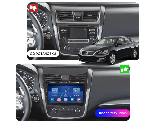 Штатная магнитола Lesko для Nissan Altima V (L33) 2012-2015 экран 10" 2/32Gb 4G Wi-Fi GPS Top