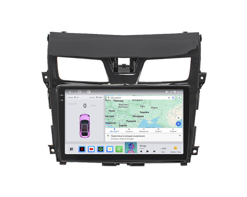 Штатная магнитола Lesko для Nissan Altima V (L33) Рестайлинг 2015-2018 экран 10" 4/64 QLED CarPlay 4G Wi-Fi GPS 360 Prime