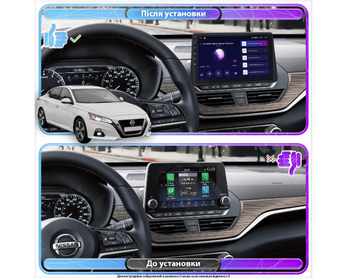Штатная магнитола Lesko для Nissan Altima VI (L34) 2018-н.в. экран 10" 4/64Gb 4G Wi-Fi GPS Top