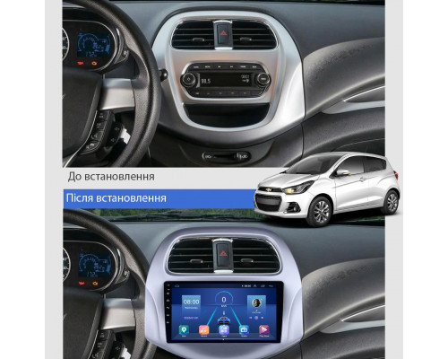 Штатная магнитола Lesko для Chevrolet Spark III (M300) Рестайлинг 2020-н.в. экран 9" 2/32Gb 4G Wi-Fi GPS Top