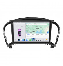 Штатная магнитола Lesko для Nissan Juke I 2010-2014 с экраном 9" и функциями CarPlay, 4G, Wi-Fi, GPS