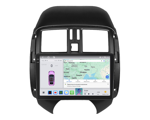 Штатная магнитола Lesko для Nissan Latio I (N17) 2012-2014 экран 9" 4/64 QLED CarPlay 4G Wi-Fi GPS 360 Prime