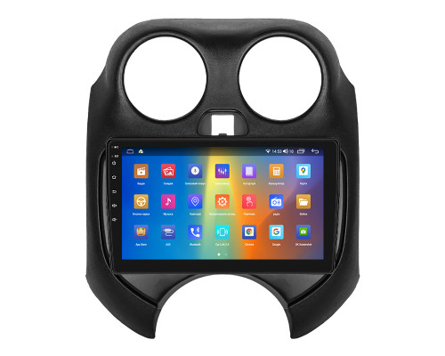 Штатная магнитола Lesko для Nissan March IV (K13) 2010-2013 экран 9" 2/32Gb CarPlay 4G Wi-Fi GPS Prime