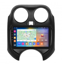 Штатная магнитола Lesko для Nissan March IV (K13) 2010-2013 экран 9" 4/64Gb CarPlay 4G Wi-Fi GPS Prime