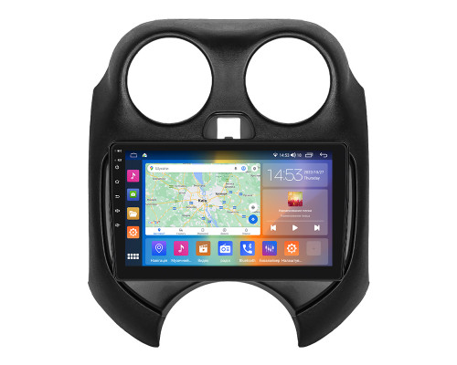Штатная магнитола Lesko для Nissan March IV (K13) 2010-2013 экран 9" 4/64Gb CarPlay 4G Wi-Fi GPS Prime