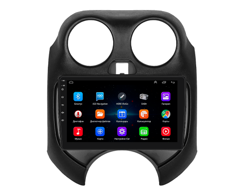 Штатная магнитола Lesko для Nissan March IV (K13) Рестайлинг 2013-н.в. экран 9" 1/16Gb Wi-Fi GPS Base