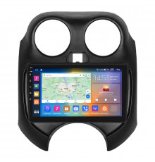 Штатная магнитола Lesko для Nissan Micra IV (K13) 2010-2013 экран 9" 2/32Gb CarPlay 4G Wi-Fi GPS Prime
