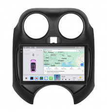 Штатная магнитола Lesko для Nissan Micra IV (K13) 2010-2013 с 9-дюймовым QLED экраном и 4/64 ГБ памяти