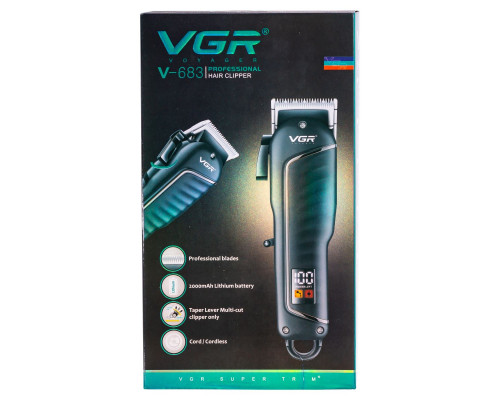 Машинка для стрижки LED професійна з насадками VGR HP-V-683
