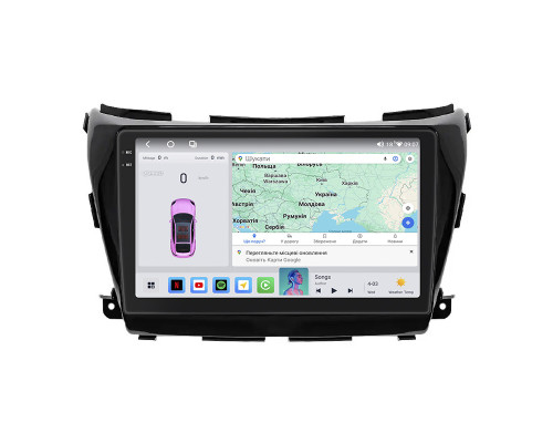 Штатная магнитола Lesko для Nissan Murano III (Z52) 2014-н.в. экран 10" 4/64 QLED CarPlay 4G Wi-Fi GPS 360 Prime