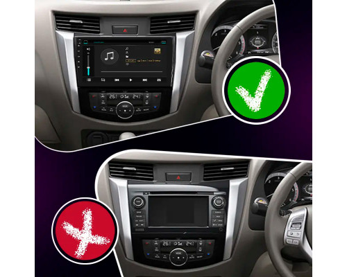 Штатная магнитола Lesko для Nissan Navara (Frontier) IV (D23) 2014-2016 экран 10" 4/64Gb CarPlay 4G Wi-Fi GPS Prime