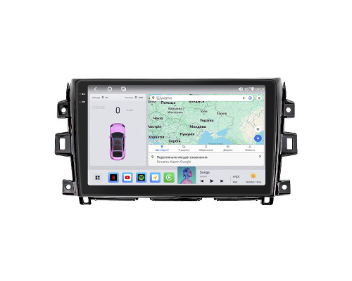 Штатная магнитола Lesko для Nissan Navara (Frontier) IV (D23) 2014- экран 10" 4/64 QLED CarPlay 4G Wi-Fi GPS 360 Prime