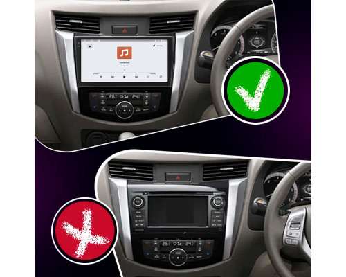 Штатная магнитола Lesko для Nissan Navara (Frontier) IV (D23) 2014-2016 экран 10" 4/64 QLED CarPlay 4G Wi-Fi GPS 360 Prime