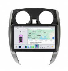 Штатная магнитола Lesko для Nissan Note II Рестайлинг 2016-2020 экран 10" 4/64 QLED CarPlay 4G Wi-Fi GPS 360 Prime