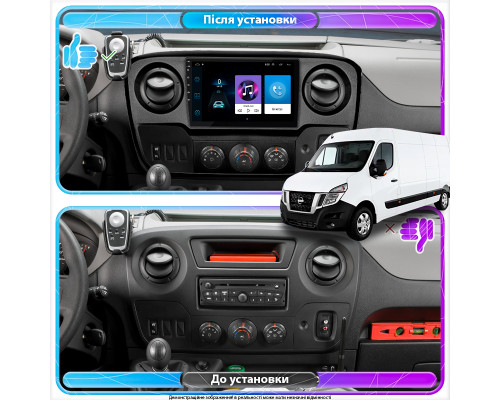 Штатная магнитола Lesko для Nissan NV400 I 2010-н.в. экран 10" 1/16Gb Wi-Fi GPS Base