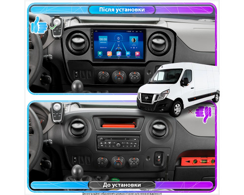 Штатная магнитола Lesko для Nissan NV400 I 2010-н.в. экран 10" 4/64Gb 4G Wi-Fi GPS Top