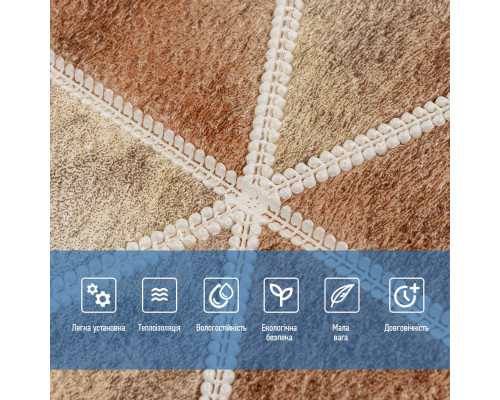 Панель стеновая 3D 700х700х4мм Ромбы коричневые винтаж SW-00002007